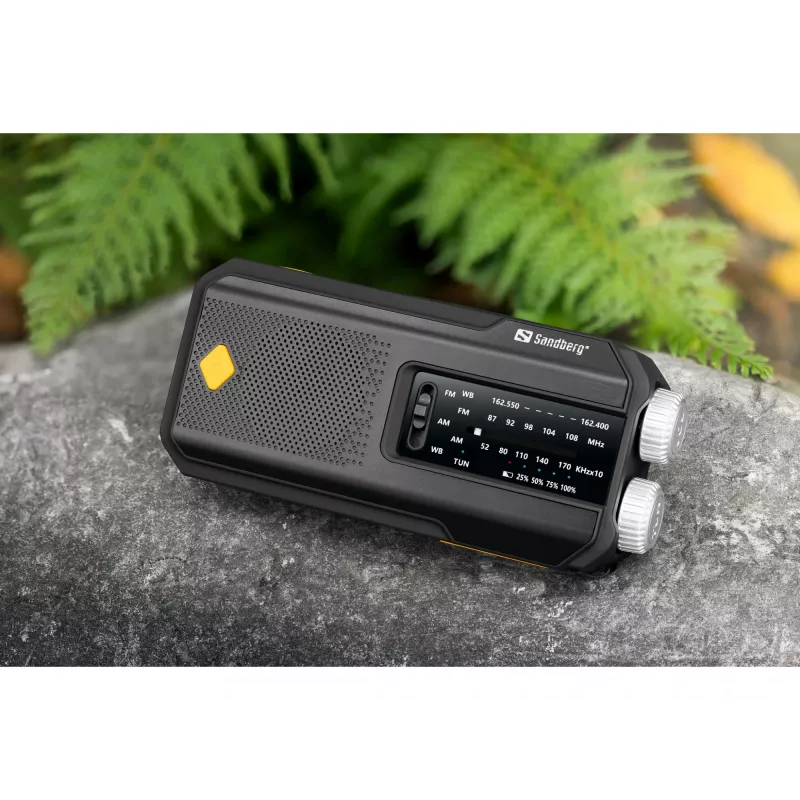 Sandberg Survivor Radio All-in-1 2000, Portable, AM, FM, 87 - 180 MHz, 520 - 1710 kHz, 3 W, Analog