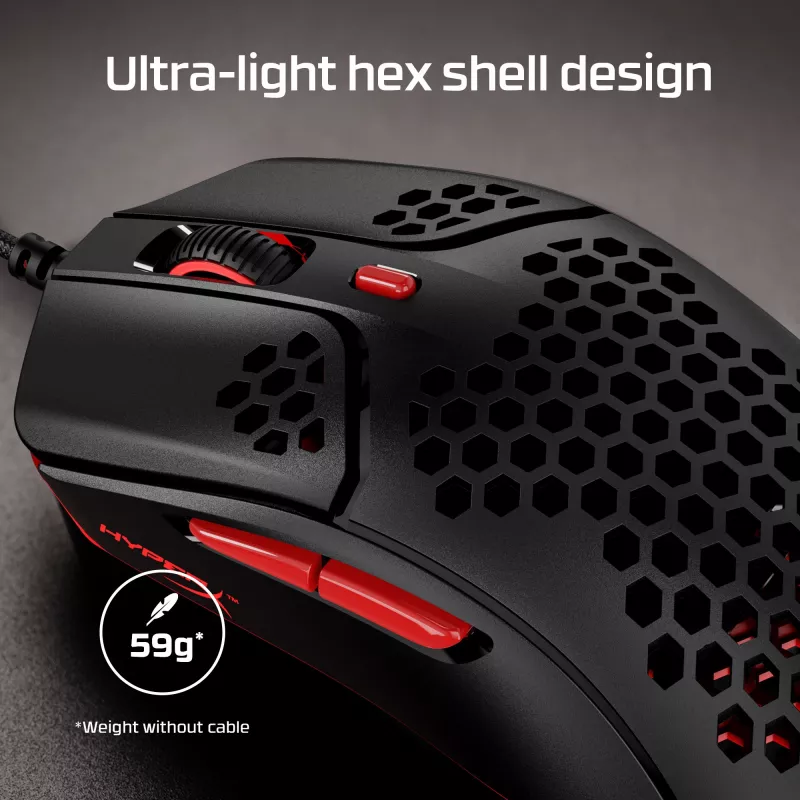HyperX Pulsefire Haste - Gaming Mouse (Black-Red)