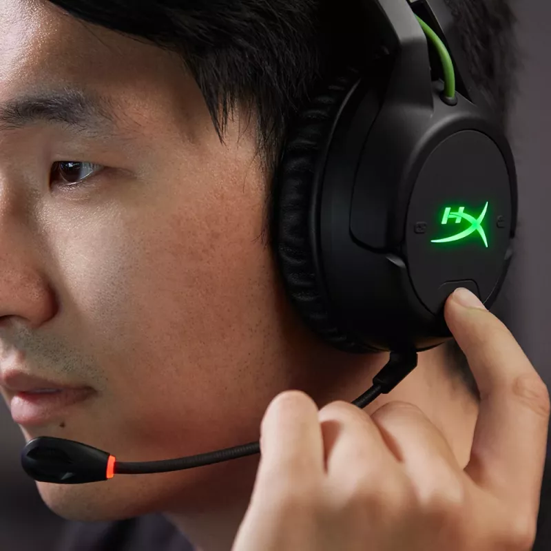 HyperX CloudX Flight - Wireless Gaming Headset (Black-Green) - Xbox