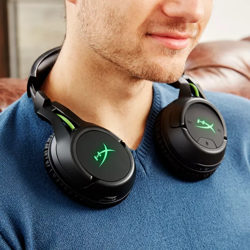 HyperX CloudX Flight - Wireless Gaming Headset (Black-Green) - Xbox
