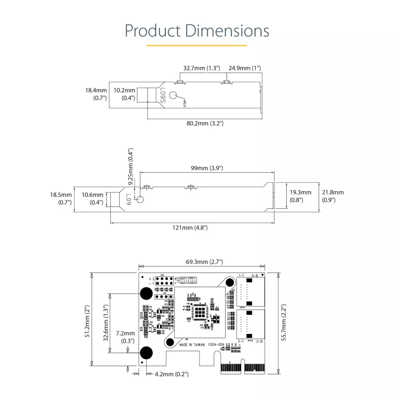StarTech.com SATA PCIe Card - 4 Port PCIe SATA Expansion Card - 6Gbps - Low Profile Bracket - Stacked SATA Connectors - ASM1164 Non-Raid - PCI Express to SATA Converter