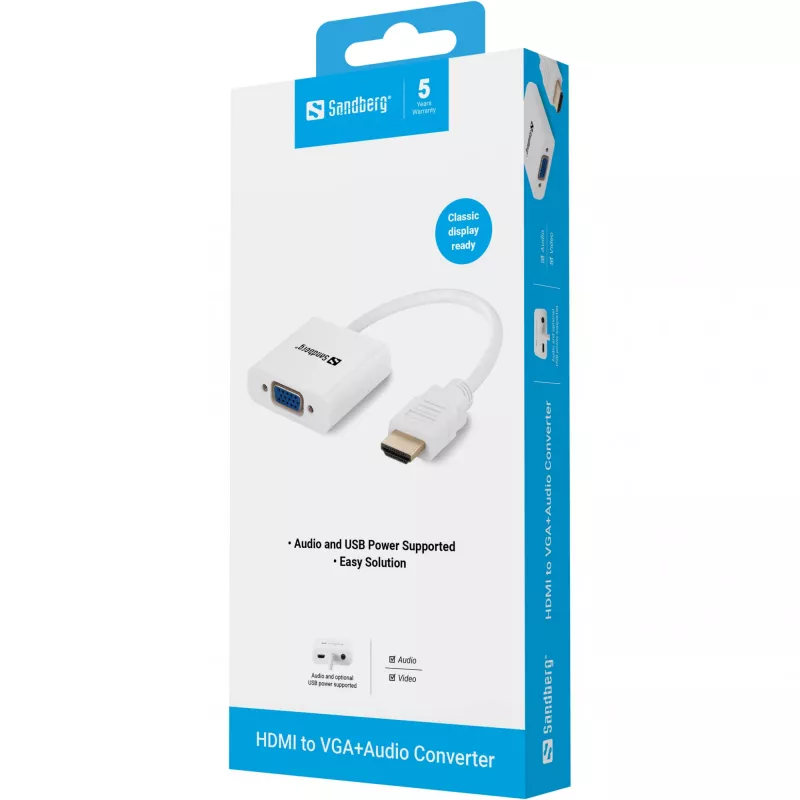 HDMI to VGA+Audio Converter Sandberg 508-77