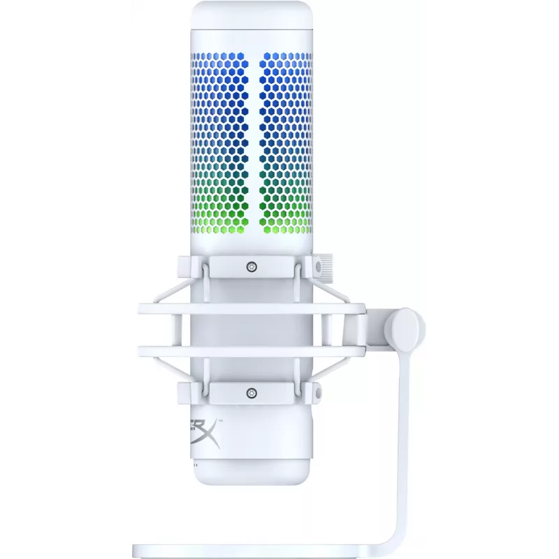 HyperX QuadCast S - USB Microphone (White-Grey) - RGB Lighting