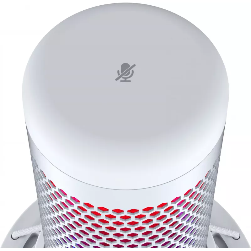 HyperX QuadCast S - USB Microphone (White-Grey) - RGB Lighting