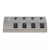 StarTech.com 4-Port Self-Powered USB-C Hub with Individual On/Off Switches, USB 3.0 5Gbps Expansion Hub w/Power Supply, Desktop/Laptop USB-C to USB-A Hub, USB Type C Hub w/BC 1.2