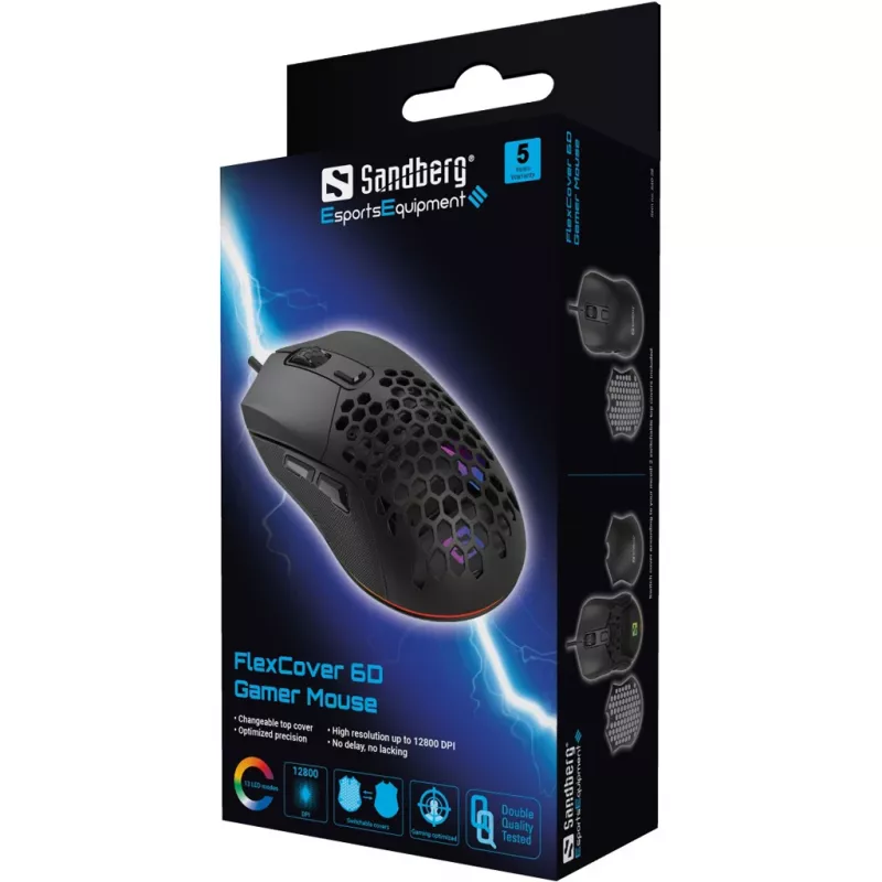 Mouse Sandberg FlexCover 6D USB Type-A