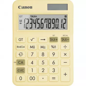 Basic Calculator Canon LS-125KB 12 Digits Yellow Tax Calculation Dual Power