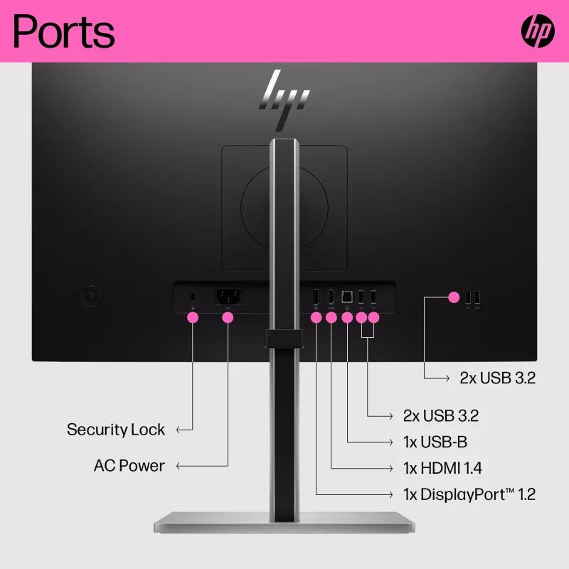 Monitor HP E24t G5 23.8 inch Touch Full HD LCD 1920x1080