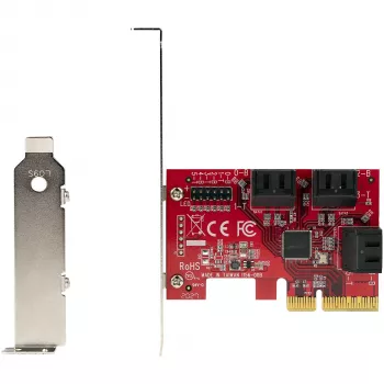 StarTech.com SATA PCIe Card - 6 Port PCIe SATA Expansion Card - 6Gbps - Low/Full Profile - Stacked SATA Connectors - ASM1166 Non-Raid - PCI Express to SATA Converter