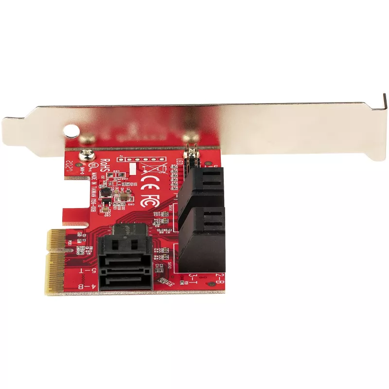 StarTech.com SATA PCIe Card - 6 Port PCIe SATA Expansion Card - 6Gbps - Low/Full Profile - Stacked SATA Connectors - ASM1166 Non-Raid - PCI Express to SATA Converter