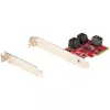 StarTech.com SATA PCIe Card - 6 Port PCIe SATA Expansion Card - 6Gbps - Low/Full Profile - Stacked SATA Connectors - ASM1166 Non-Raid - PCI Express to SATA Converter