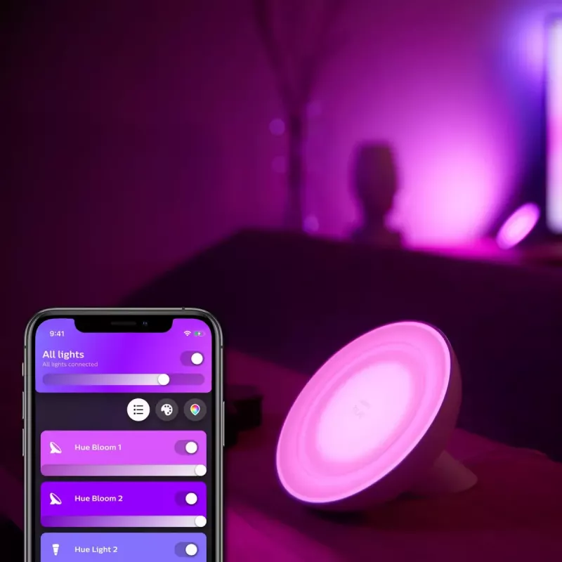 Smart table lamp Philips Hue White and colour ambience Bloom