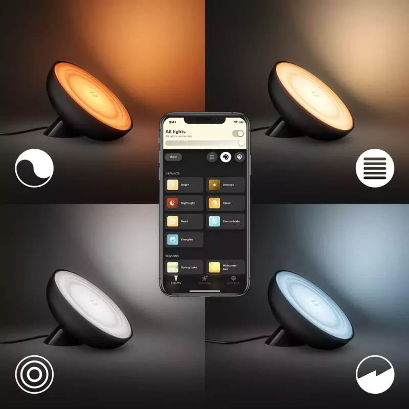 Smart table lamp Philips Hue White and colour ambience Bloom