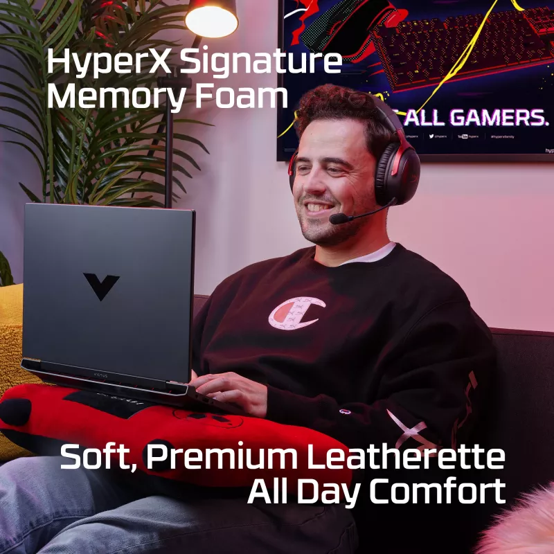 HyperX Cloud III Wireless - Gaming Headset, Black; Red, China, Circumaural, Closed, Active, 155 mm