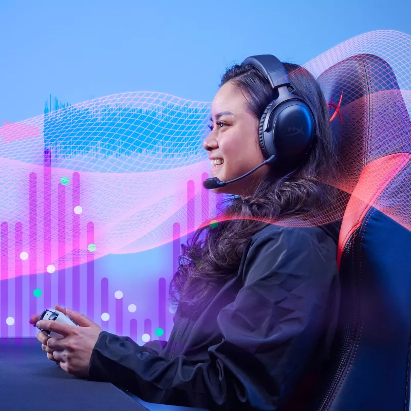 HyperX Cloud III Wireless - Gaming Headset, Black; Red, China, Circumaural, Closed, Active, 155 mm