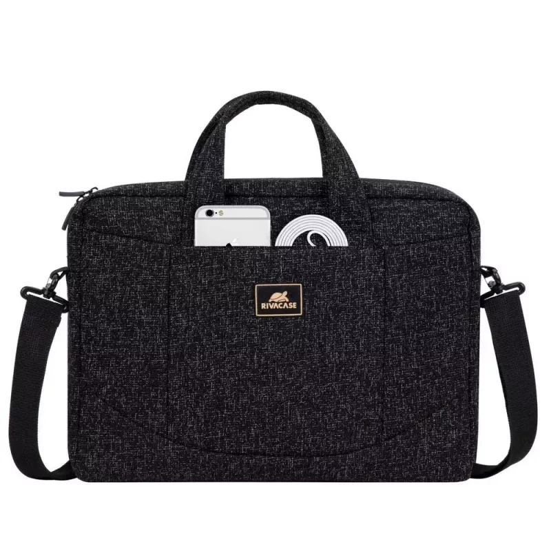 Messenger case Rivacase 7931 39.6 cm 15.6 inch Black White