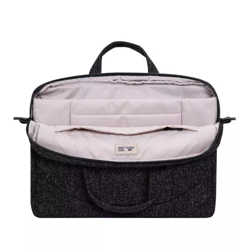 Messenger case Rivacase 7931 39.6 cm 15.6 inch Black White