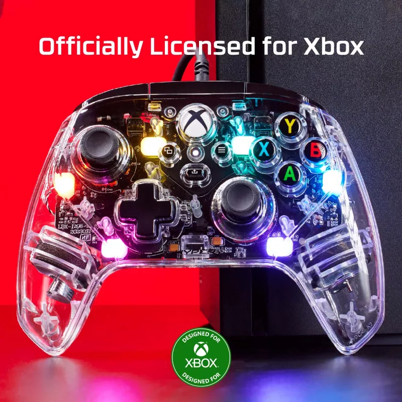 HyperX Clutch Gladiate - Wired Gaming RGB Controller - Xbox, Gamepad, Xbox One, Xbox Series X, Wired, USB, USB Type-A, USB Type-C, Transparent