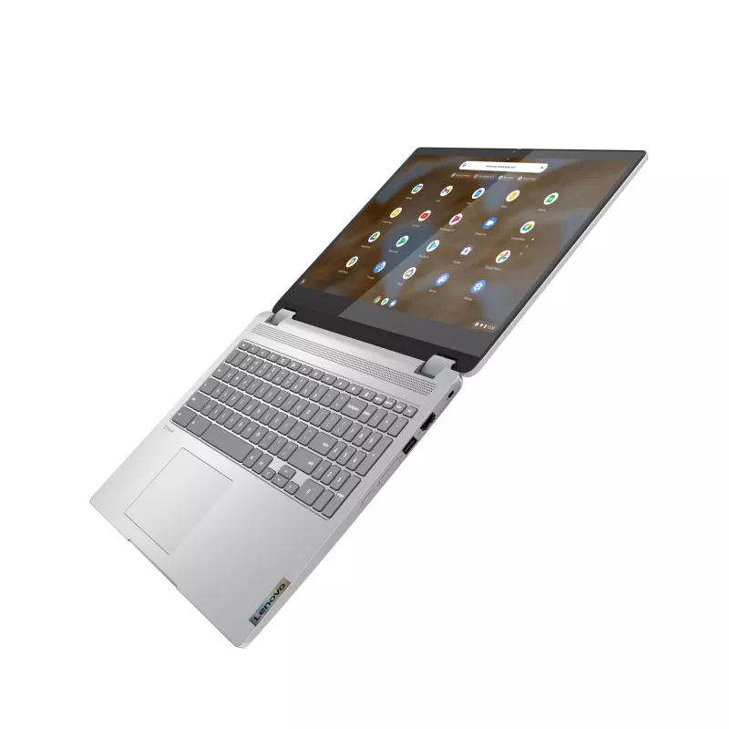 Lenovo IdeaPad Flex 3 Chrome 15IJL7 Intel® Celeron® N N4500 Chromebook 39.6 cm (15.6 inch) Touchscreen Full HD 8 GB LPDDR4x-SDRAM 128 GB eMMC Wi-Fi 6 (802.11ax) ChromeOS German Grey