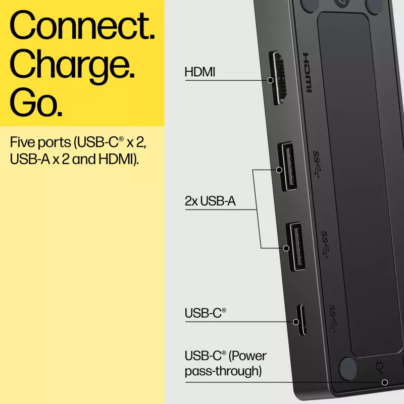 HP USB-C Travel Hub G3 USB-C Hub 116mm Width 41.9mm Depth 14.5mm Height