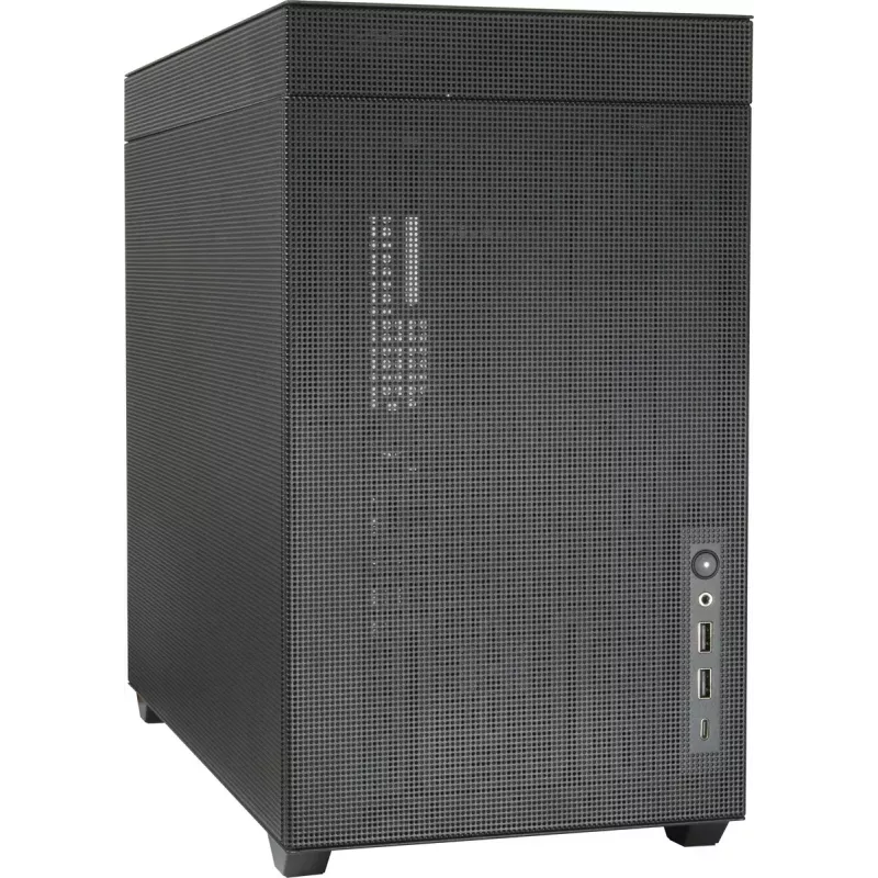 PC Mini Tower case INTER-TECH IM-2 Expander, Mini-ITX/Micro ATX, supports ATX/SFX PSUs, 2.5 inch & 3.5 inch drives, front/top fans 120/140 mm, black