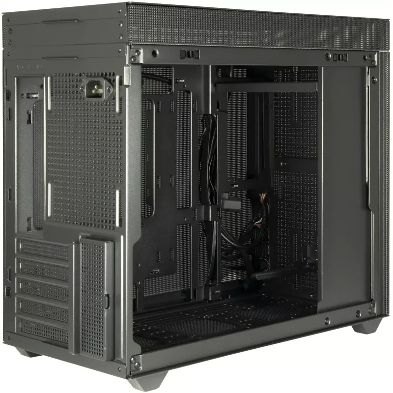 PC Mini Tower case INTER-TECH IM-2 Expander, Mini-ITX/Micro ATX, supports ATX/SFX PSUs, 2.5 inch & 3.5 inch drives, front/top fans 120/140 mm, black