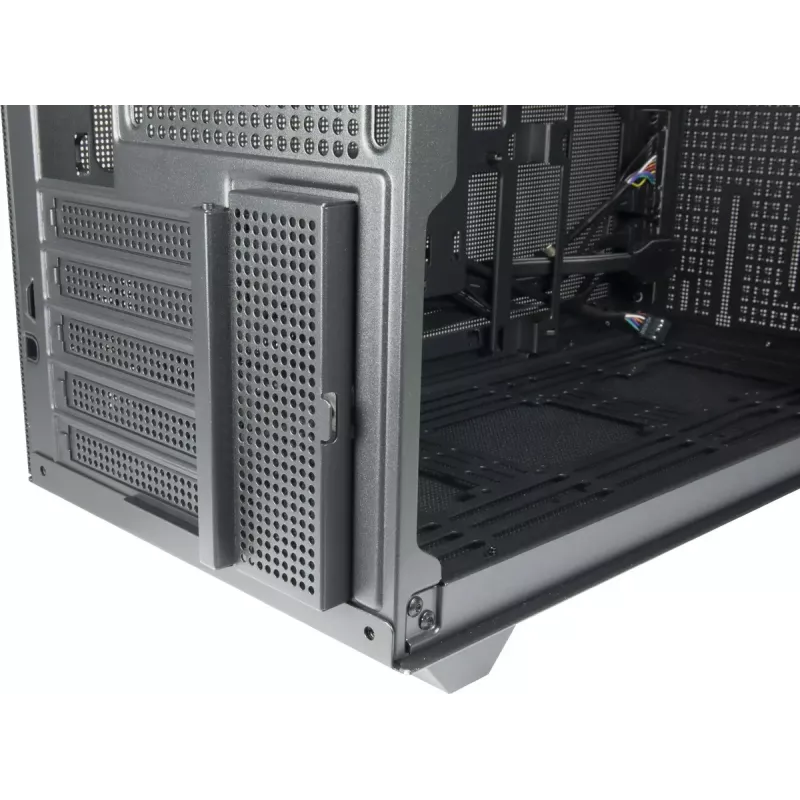 PC Mini Tower case INTER-TECH IM-2 Expander, Mini-ITX/Micro ATX, supports ATX/SFX PSUs, 2.5 inch & 3.5 inch drives, front/top fans 120/140 mm, black