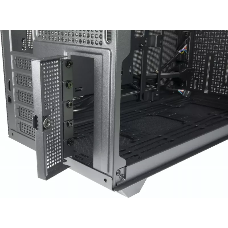 PC Mini Tower case INTER-TECH IM-2 Expander, Mini-ITX/Micro ATX, supports ATX/SFX PSUs, 2.5 inch & 3.5 inch drives, front/top fans 120/140 mm, black