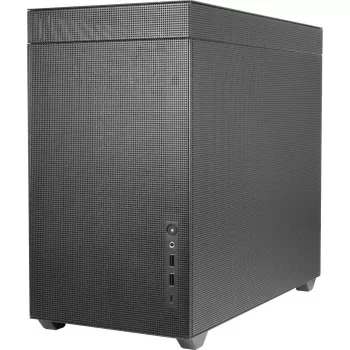 PC Mini Tower case INTER-TECH IM-2 Expander, Mini-ITX/Micro ATX, supports ATX/SFX PSUs, 2.5 inch & 3.5 inch drives, front/top fans 120/140 mm, black