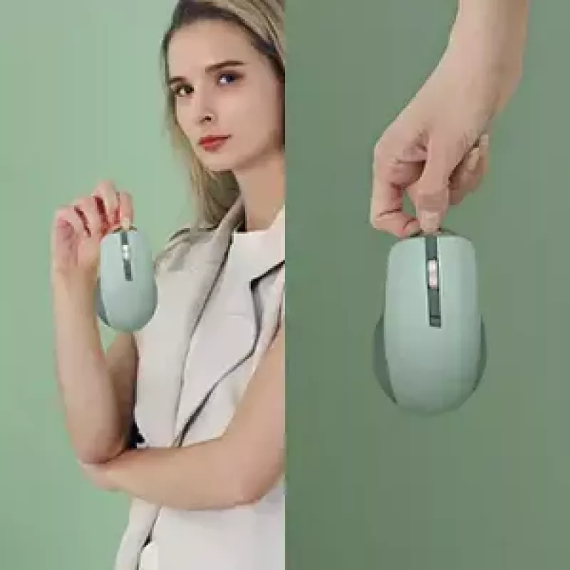 Mouse ASUS SmartO MD200 Silent Plus — Ambidextrous RF Wireless + Bluetooth, Optical 4200 DPI, 6 buttons, green