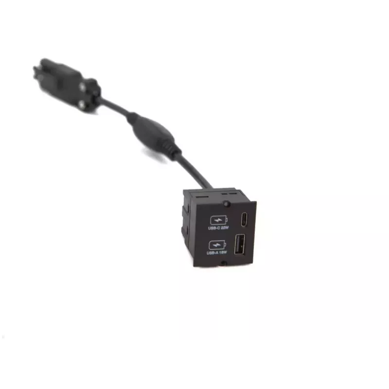 Socket Outlet USB A + USB C Bachmann 917.227 Black IP20 250V