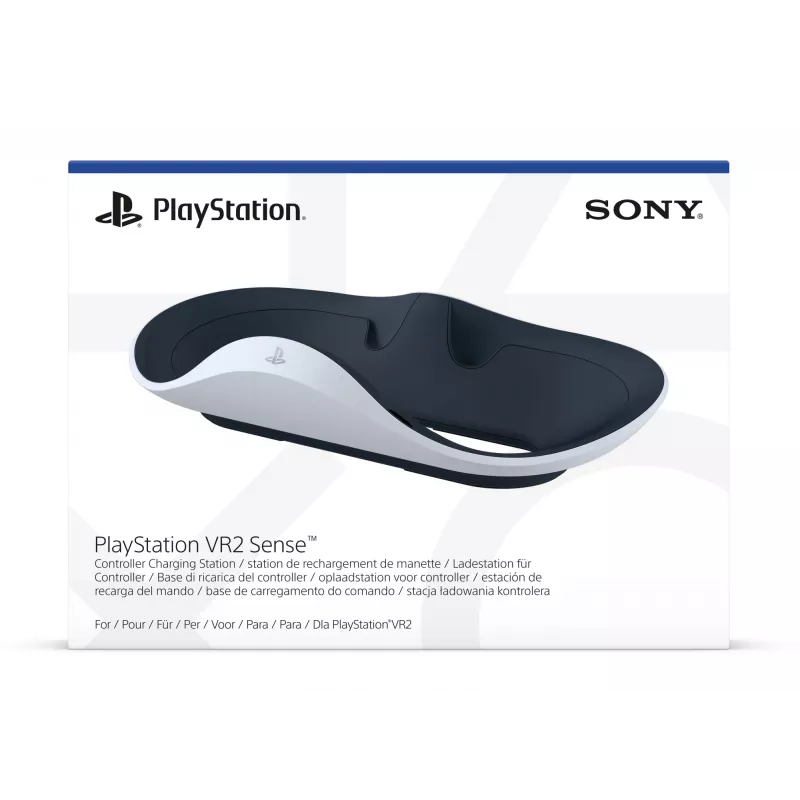 Charging stand Sony 9480693 for gaming controller — PlayStation 5, 5.1V/2.8A, black/white, 241×136×58 mm