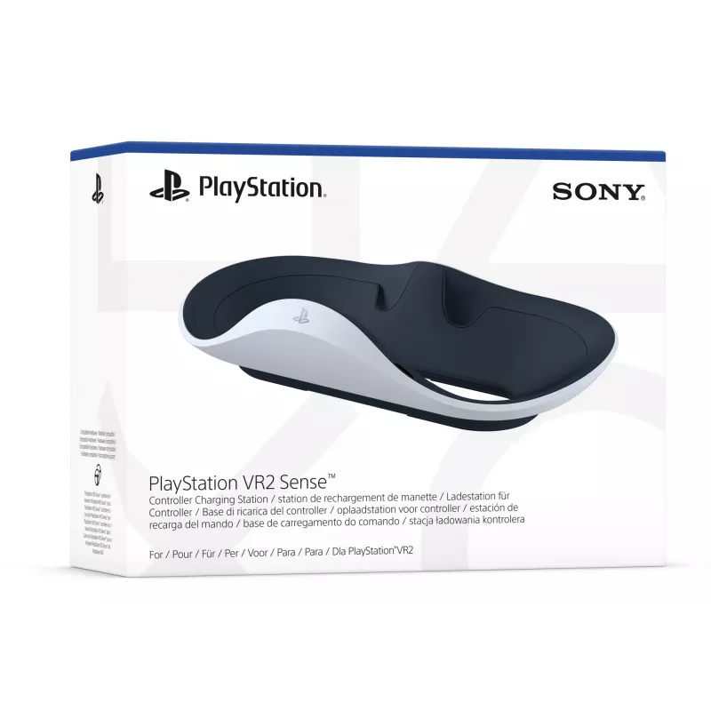 Charging stand Sony 9480693 for gaming controller — PlayStation 5, 5.1V/2.8A, black/white, 241×136×58 mm
