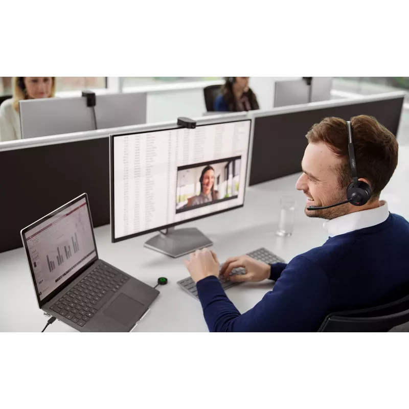 Jabra Engage 55 MS Stereo Headset Wireless Head-band Office/Call center USB Type-A Black