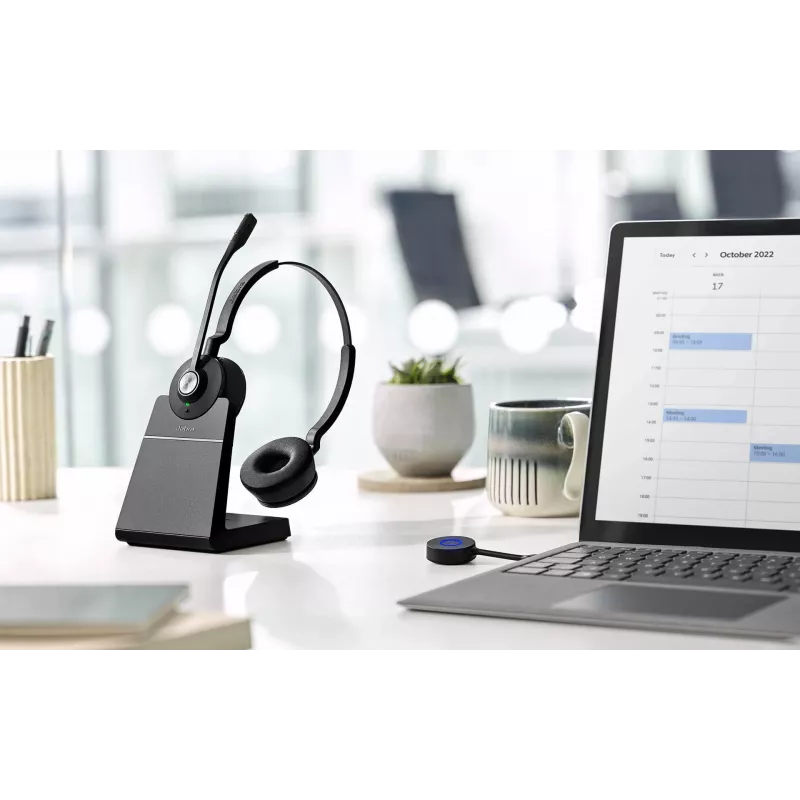 Jabra Engage 55 MS Stereo Headset Wireless Head-band Office/Call center USB Type-A Black