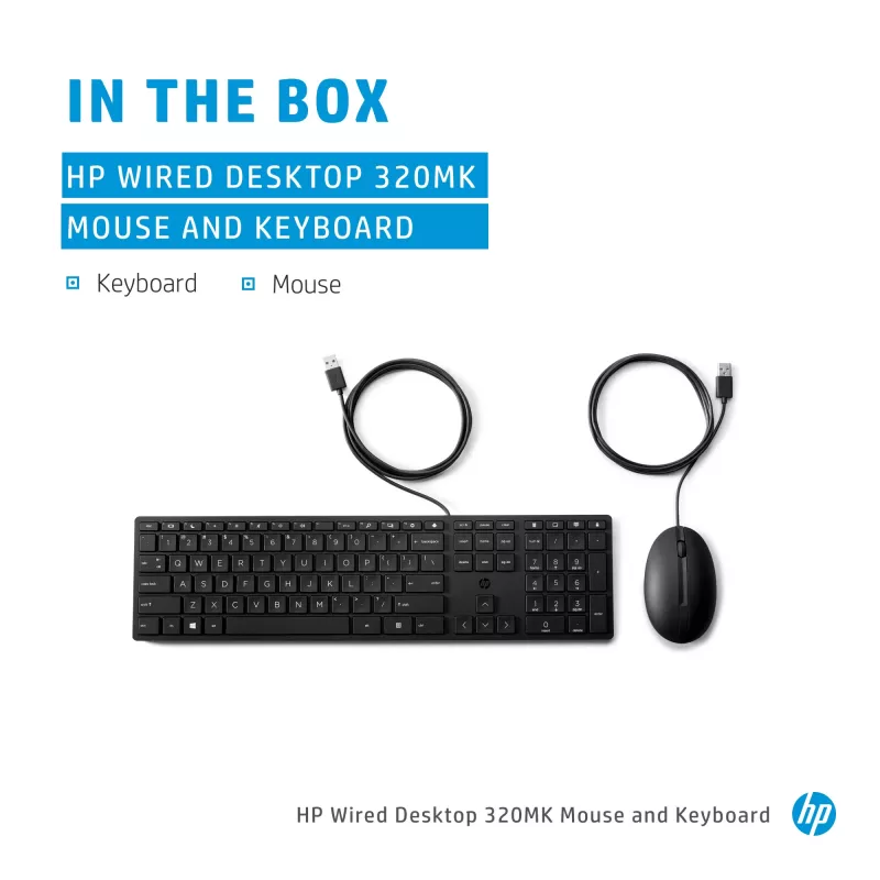 Wired Keyboard and Mouse HP Wired Desktop 320MK