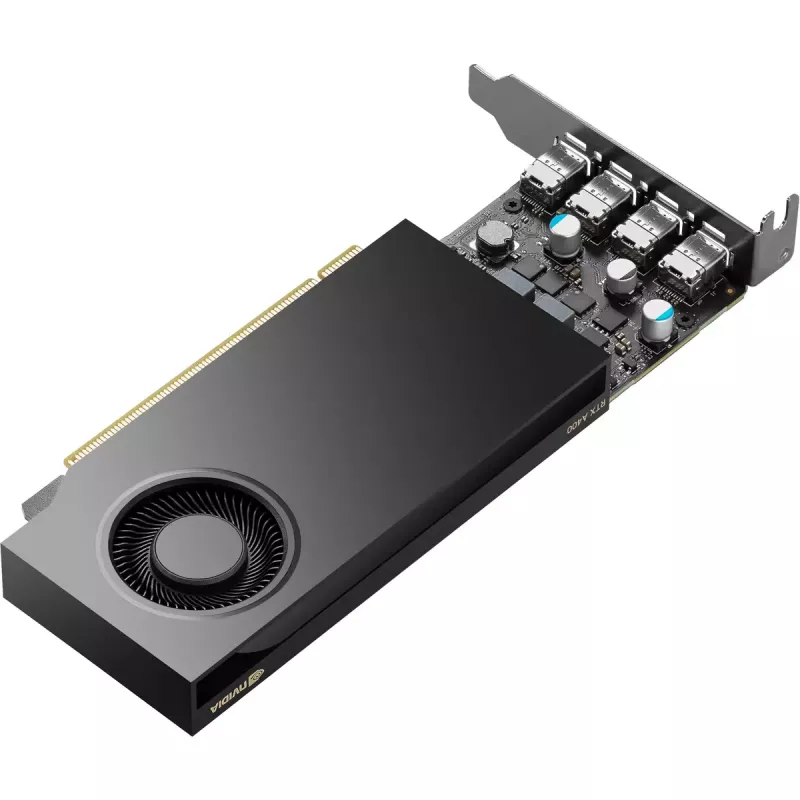 HP NVIDIA RTX A400 4GB GDDR6 Graphics Card, 4x Mini DisplayPort (9U277AA)
