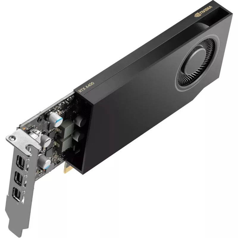 HP NVIDIA RTX A400 4GB GDDR6 Graphics Card, 4x Mini DisplayPort (9U277AA)