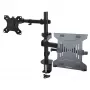 StarTech.com Monitor Arm with VESA Laptop Tray, For a Laptop (4.5kg/9.9lb) and a Single Display up to 32 inch (8kg/17.6lb), Black, Vented Tray, Adjustable Laptop Arm Mount, C-clamp/Grommet Mount