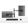 StarTech.com Monitor Arm with VESA Laptop Tray, For a Laptop (4.5kg/9.9lb) and a Single Display up to 32 inch (8kg/17.6lb), Black, Vented Tray, Adjustable Laptop Arm Mount, C-clamp/Grommet Mount