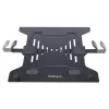 StarTech.com Monitor Arm with VESA Laptop Tray, For a Laptop (4.5kg/9.9lb) and a Single Display up to 32 inch (8kg/17.6lb), Black, Vented Tray, Adjustable Laptop Arm Mount, C-clamp/Grommet Mount