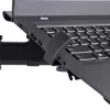 StarTech.com Monitor Arm with VESA Laptop Tray, For a Laptop (4.5kg/9.9lb) and a Single Display up to 32 inch (8kg/17.6lb), Black, Vented Tray, Adjustable Laptop Arm Mount, C-clamp/Grommet Mount
