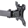 StarTech.com Monitor Arm with VESA Laptop Tray, For a Laptop (4.5kg/9.9lb) and a Single Display up to 32 inch (8kg/17.6lb), Black, Vented Tray, Adjustable Laptop Arm Mount, C-clamp/Grommet Mount
