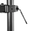 StarTech.com Monitor Arm with VESA Laptop Tray, For a Laptop (4.5kg/9.9lb) and a Single Display up to 32 inch (8kg/17.6lb), Black, Vented Tray, Adjustable Laptop Arm Mount, C-clamp/Grommet Mount