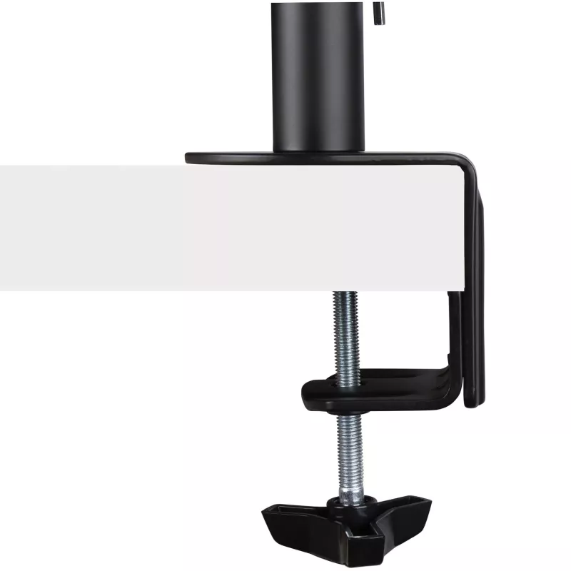 StarTech.com Monitor Arm with VESA Laptop Tray, For a Laptop (4.5kg/9.9lb) and a Single Display up to 32 inch (8kg/17.6lb), Black, Vented Tray, Adjustable Laptop Arm Mount, C-clamp/Grommet Mount