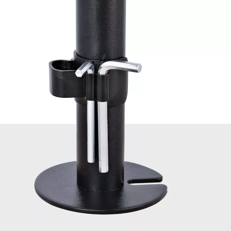 StarTech.com Monitor Arm with VESA Laptop Tray, For a Laptop (4.5kg/9.9lb) and a Single Display up to 32 inch (8kg/17.6lb), Black, Vented Tray, Adjustable Laptop Arm Mount, C-clamp/Grommet Mount