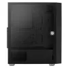 Aerocool Graphite v1 Mid Tower Case, Tempered Glass Side Panel, Black