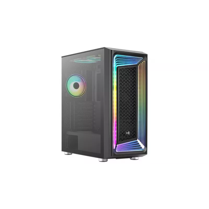 PC Case AEROCOOL Interstellar Midi Tower Black — ATX, supports up to 362 mm GPU, 163 mm CPU cooler, 3x120/360 mm front radiator