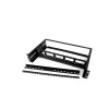 StarTech.com Adjustable Rackmount DIN Rail Kit with Top Hat/Mini/G Rails - 19 inch 1U Steel Rack Mount Bracket, Black