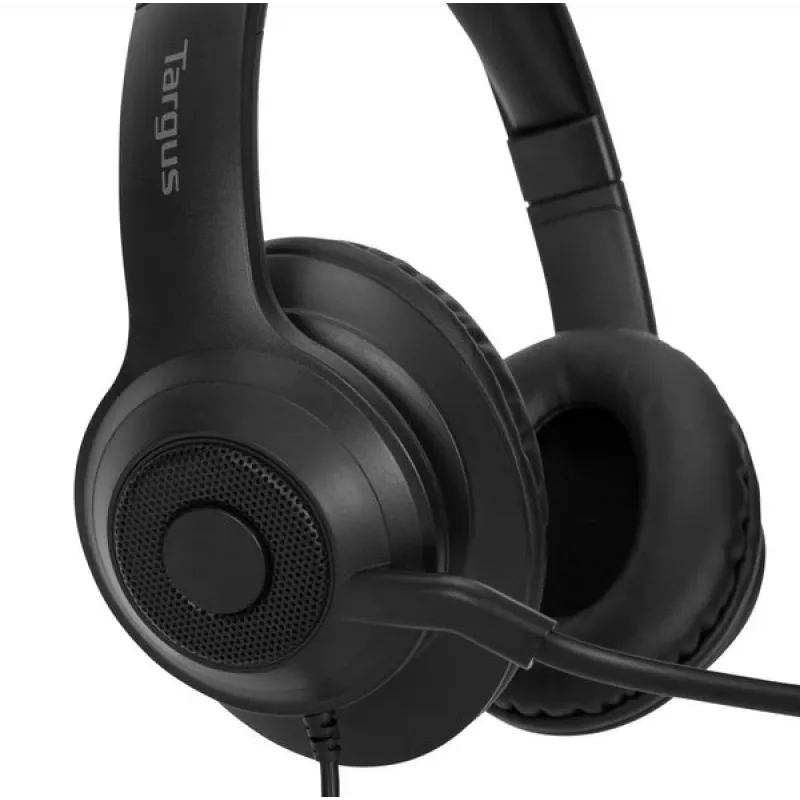 Targus AEH102GL headphones/headset Wired Head-band Calls/Music USB Type-A Black